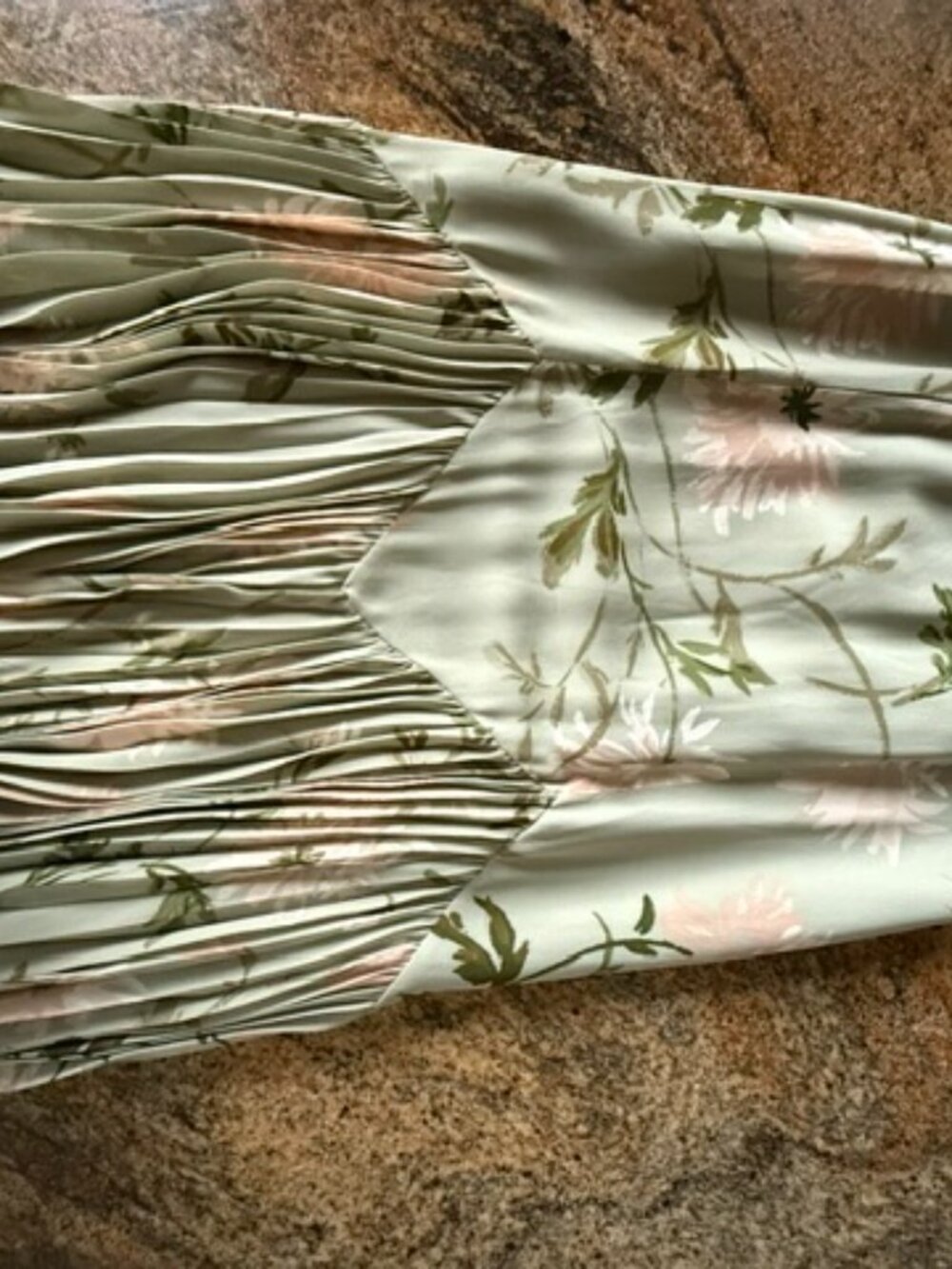 NWT Reformation Salvia Dress Pergola Floral Pleated Maxi Dress Size 0 - Picture 4 of 7